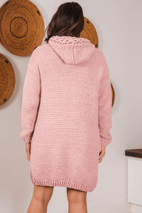 OutDazl - Cable Knit Cardigan Miracle in Blush - OutDazl