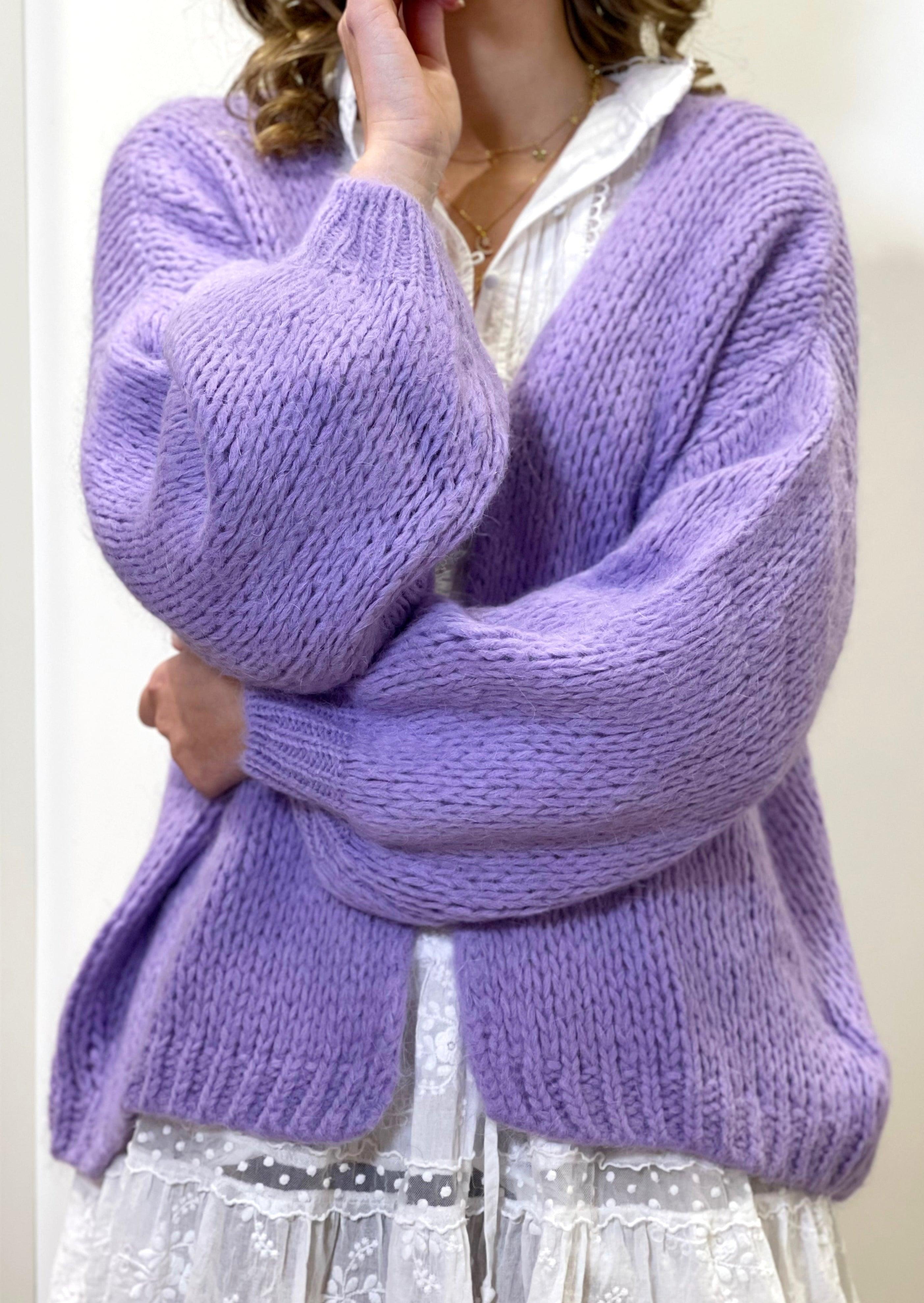 Lilac cardigan outlet sweater