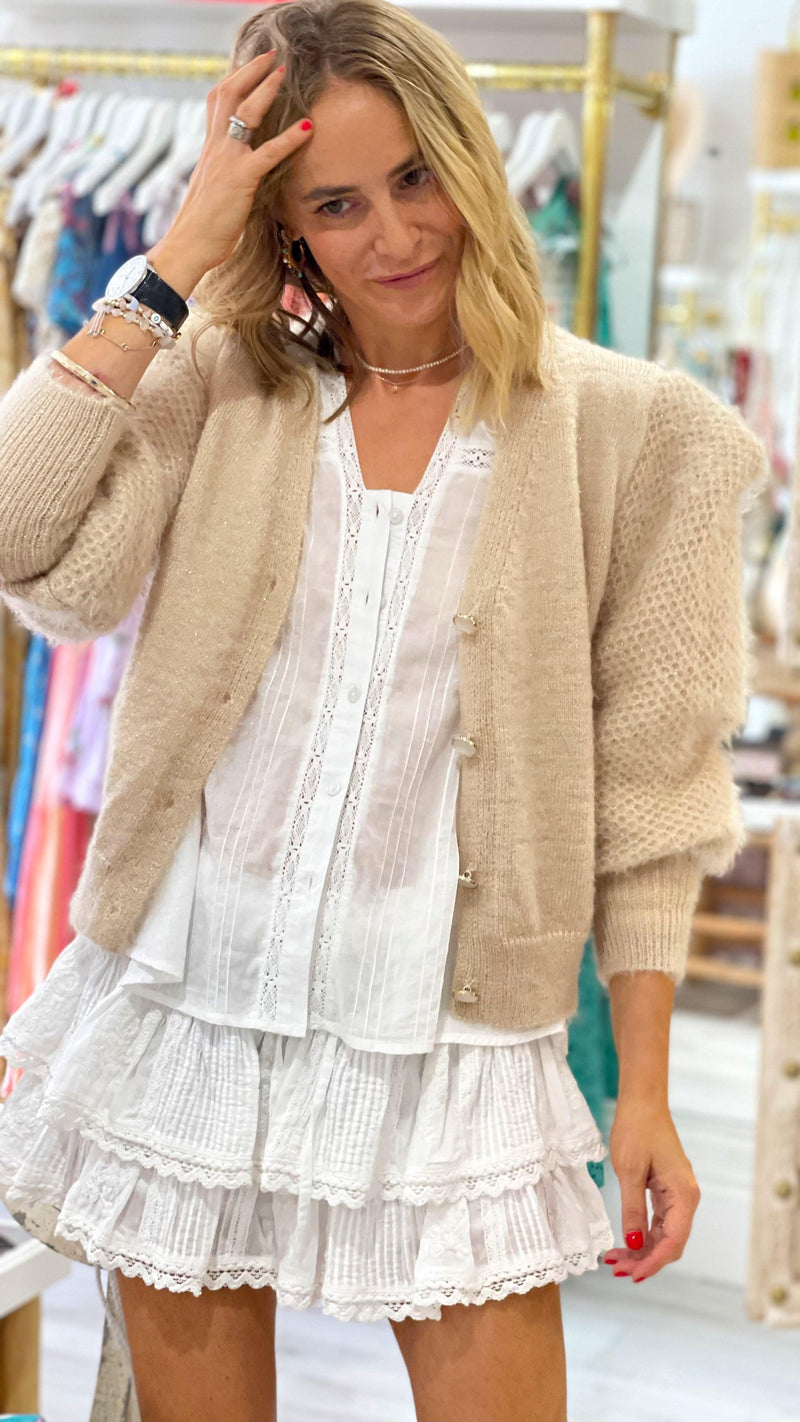 OutDazl - Clara Cardigan in Camel - OutDazl