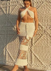 OutDazl - Cream Crochet Set Mykonos - OutDazl