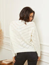 OutDazl - Cream Knit Cardigan with Diamente Buttons - OutDazl