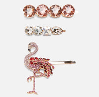 OutDazl - flamingo hair clip (set of 3) - OutDazl