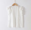 OutDazl - Frill Detail Blouse Minnie in White - OutDazl