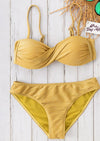 OutDazl - Gold Bandeau Bikini Ore - OutDazl