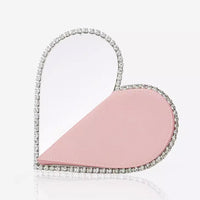 OutDazl - Heart Crystal Embellished Clutch - OutDazl