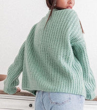 OutDazl - Knit Cardigan Mila in Green - OutDazl