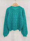 OutDazl - Knit Cardigan Mona in Teal - OutDazl