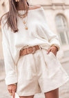 OutDazl - knit jumper Laura in White - OutDazl