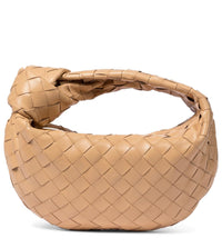 OutDazl - Leather Small Woven Knotted Clutch Joy in Tan - OutDazl