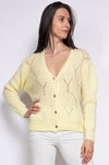 OutDazl - Lightweight Knit Cardigan with Gold Buttons - OutDazl