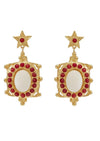 OutDazl - Mother of Pearl & Coral Earrings - OutDazl