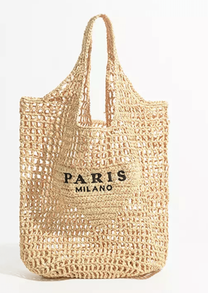 OutDazl - New Paris Milano Woven Tote Bag - OutDazl