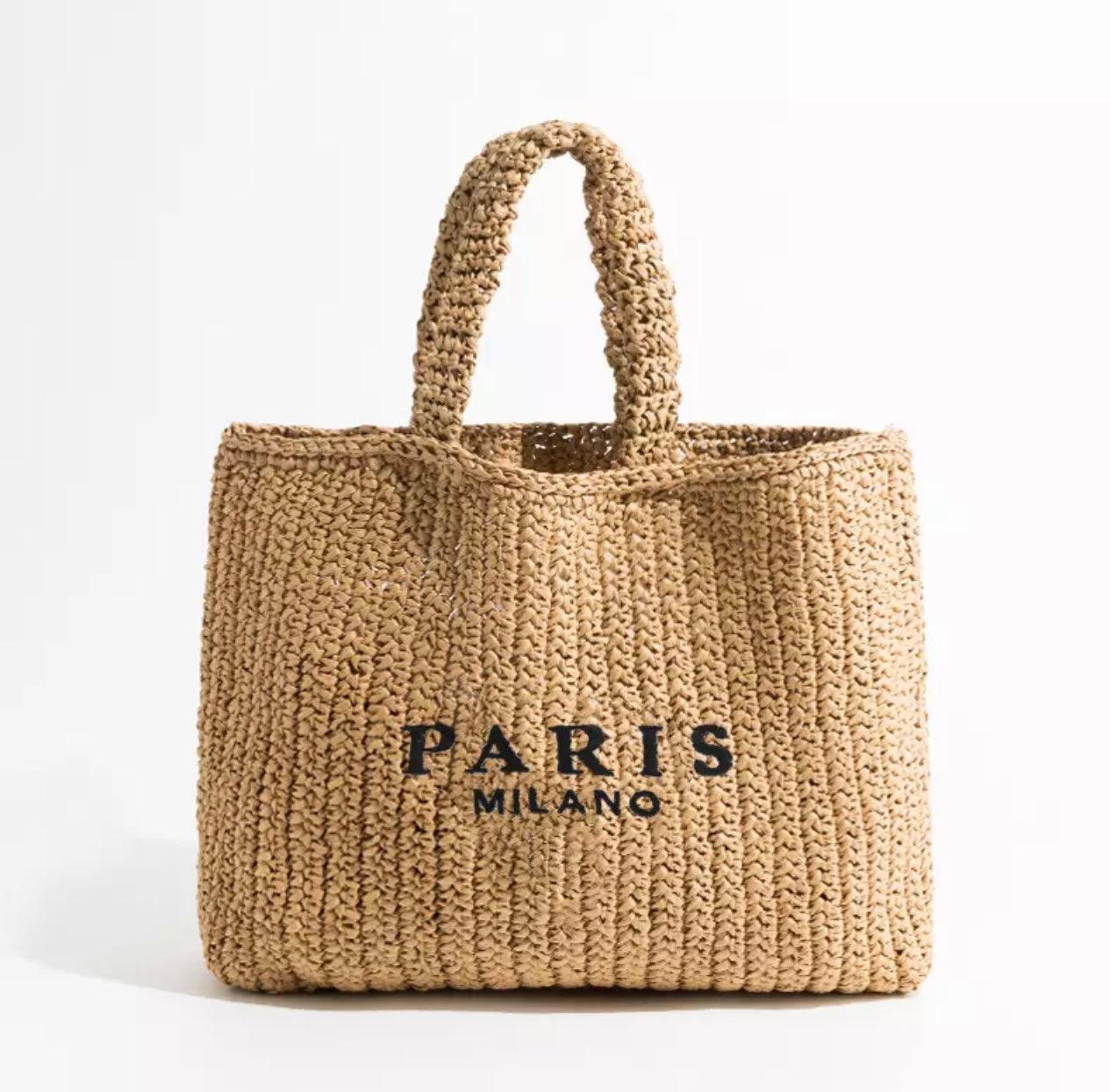 Woven tote shop handbag