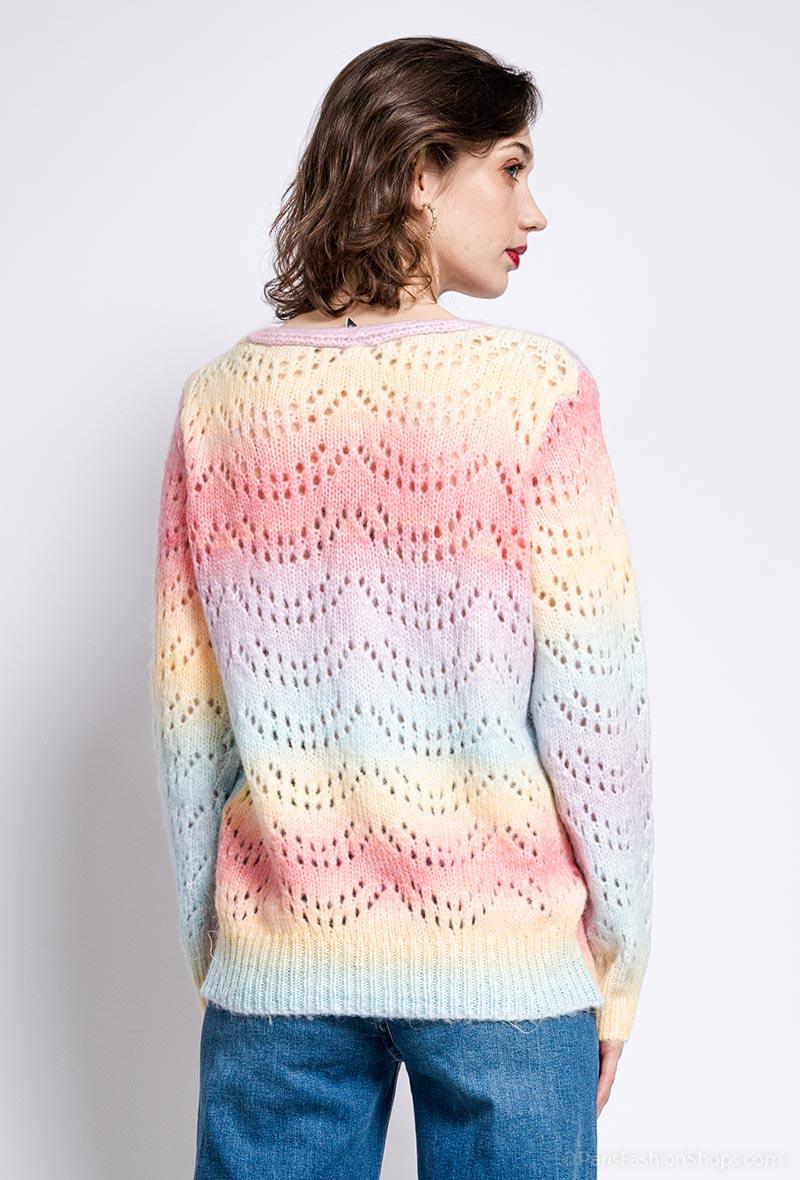 Outdazl - Ombre Rainbow knit Cardigan Ola - OutDazl
