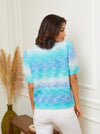 OutDazl - Ombre Rainbow knit short sleeve Jumper Faye - OutDazl
