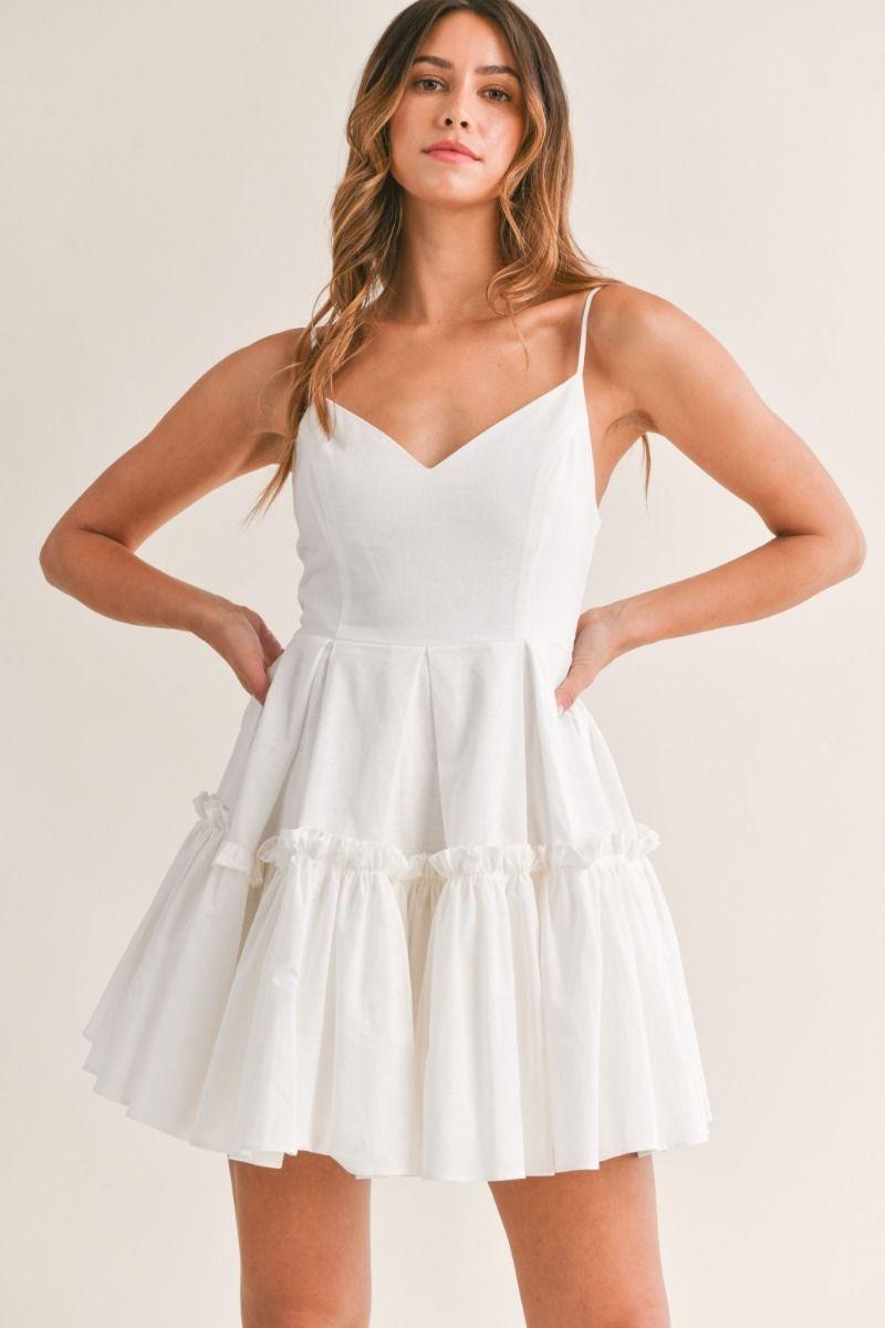 OutDazl - Pleated Skirt Mini Dress - OutDazl
