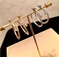 outdazl - Rhinestone hoop earrings Juste - OutDazl
