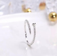 OutDazl - Rhinestone Ring Juste Single Loop - OutDazl