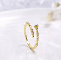 OutDazl - Rhinestone Ring Juste Single Loop - OutDazl
