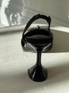 OutDazl - Rosie Crystal Embellished Satin Pumps in Black - OutDazl