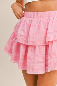 OutDazl - Ruffle Mini Skirt - OutDazl