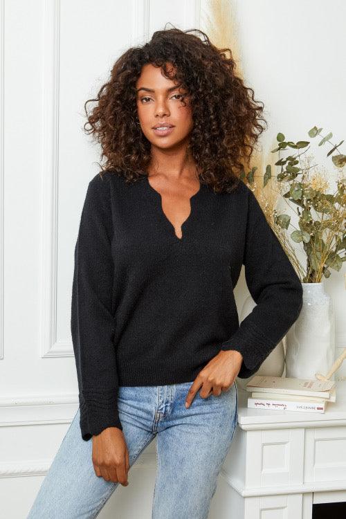 Womens black hot sale knit jumper