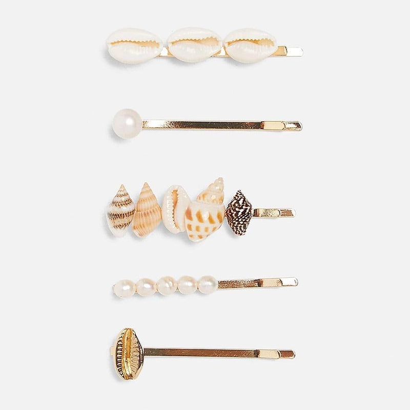 OutDazl - Sea Shell hair clip (set of 5) - OutDazl