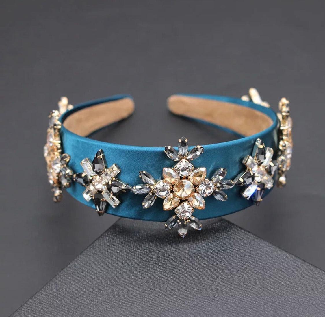 OutDazl - Turquoise Embellished Head Band - OutDazl
