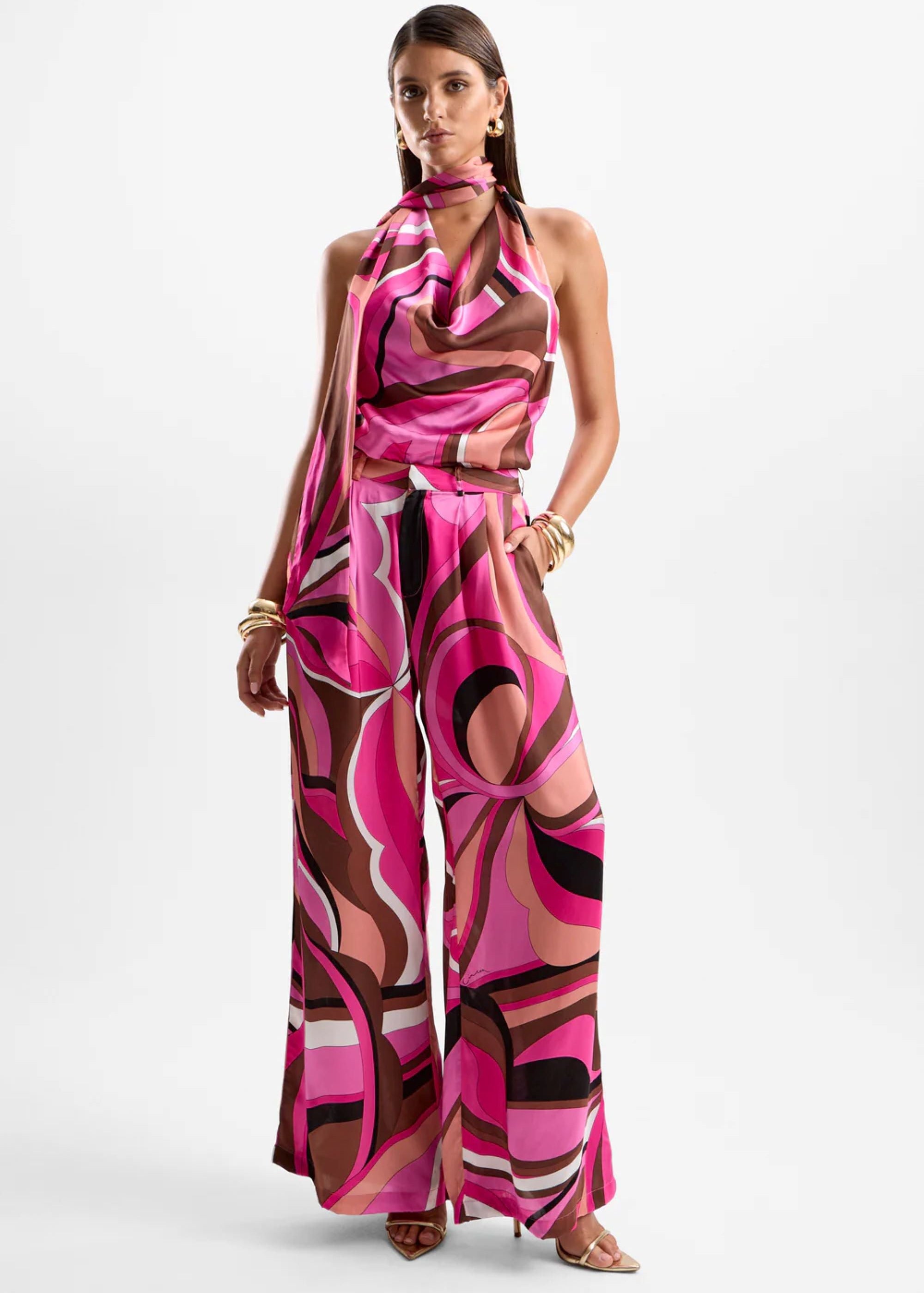 Blossom Halter Top in Dolce Pink