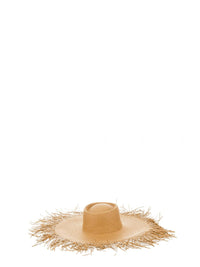pia rossini - Large Straw Frayed Hat - OutDazl