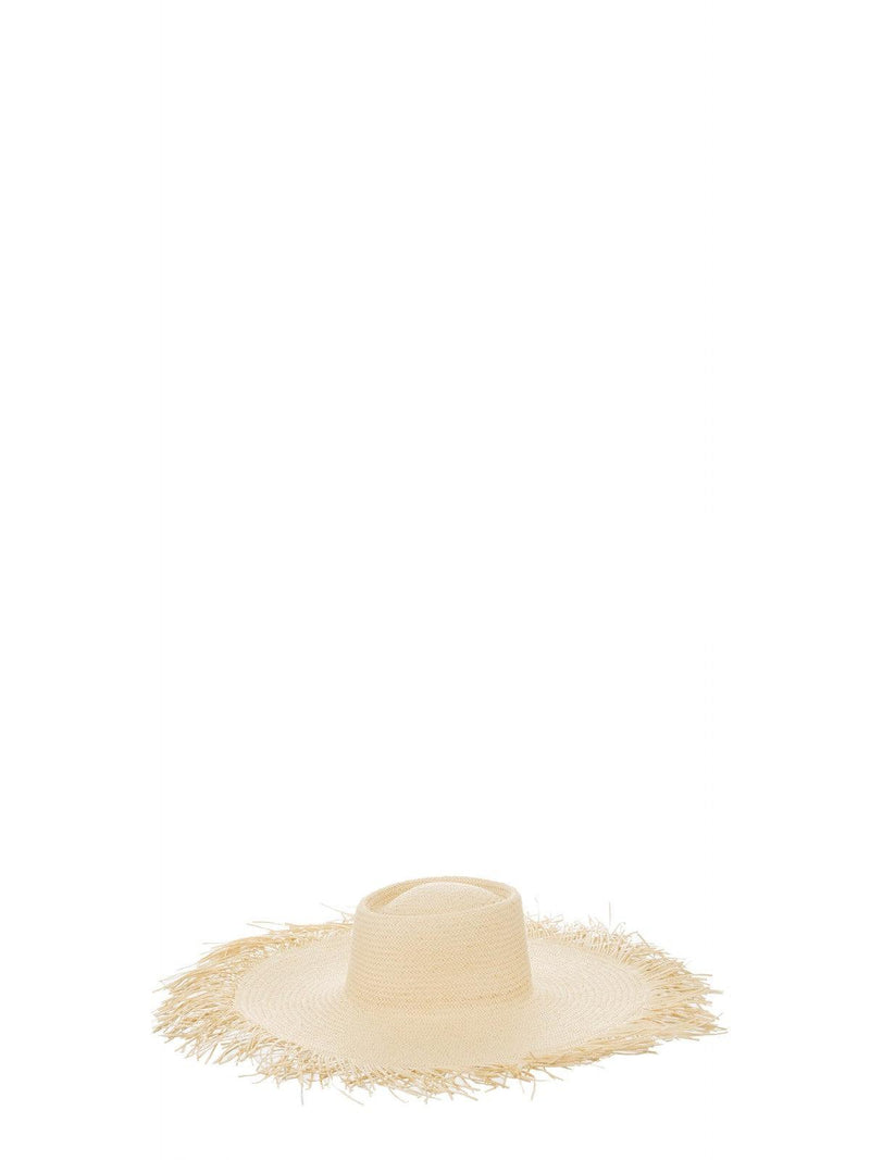 pia rossini - Large Straw Frayed Hat - OutDazl