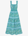 Maxi Print Dress Lucia in Aqua Mix