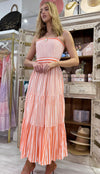 Pink City Prints - Betty Dress in Peach Stripe - OutDazl