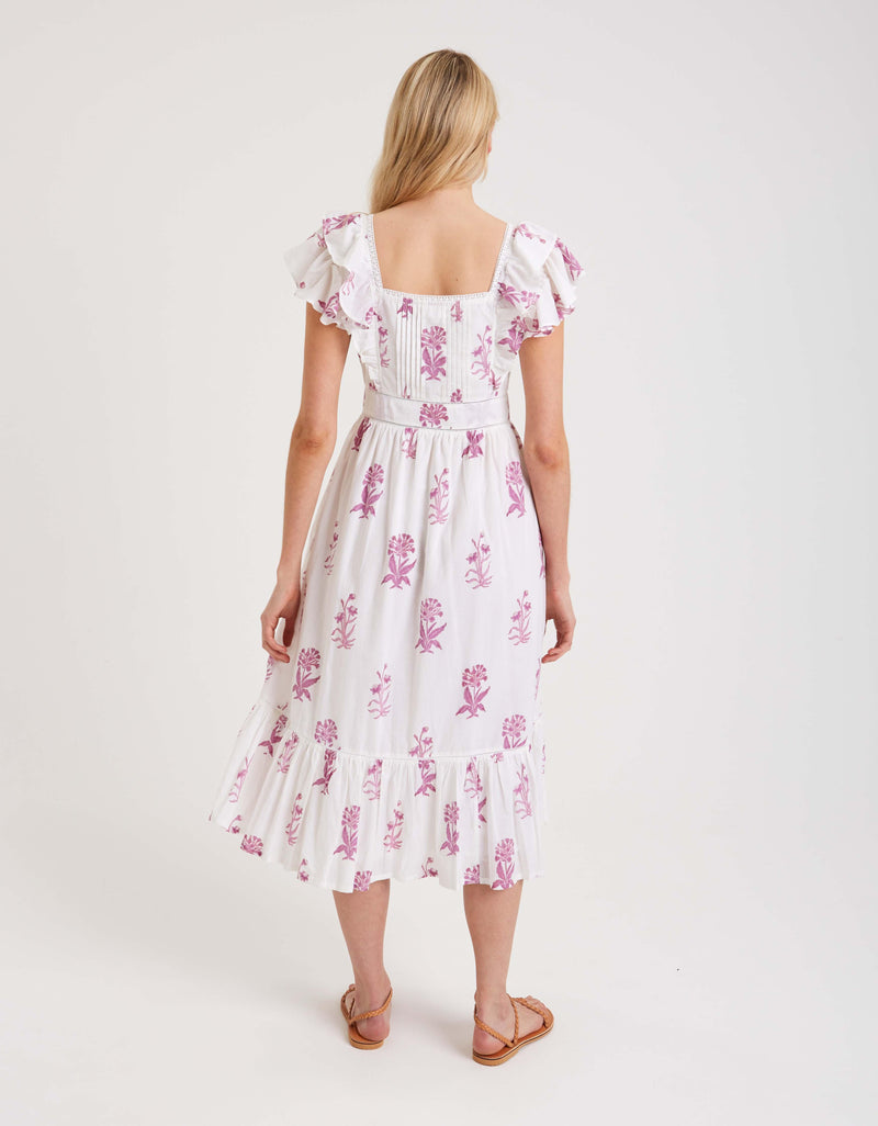 Pink City Prints - Lilac Agapanthus Emilee Dress - OutDazl