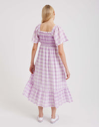 Pink City Prints - Lilac Gingham Lolita Dress - OutDazl