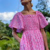 Pink City Prints - Lolita Maxi Dress in Retro Rose - OutDazl
