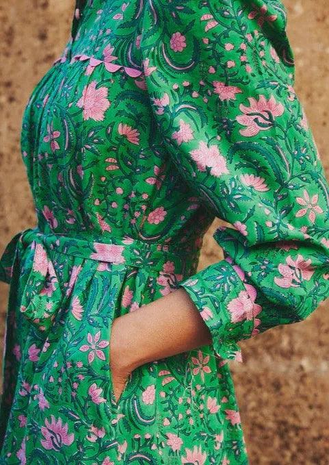 Pink City Prints - Margot Dress in Forest Rose - OutDazl