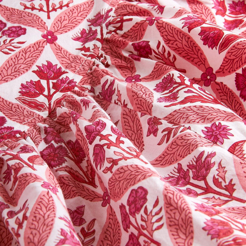 Pink City Prints - Wrap Ruffle Skirt in Strawberry Trellis - OutDazl