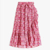 Pink City Prints - Wrap Ruffle Skirt in Strawberry Trellis - OutDazl