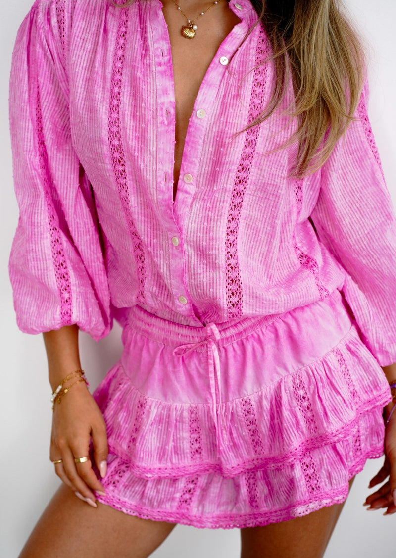 Pink Embroidery Top Poupette