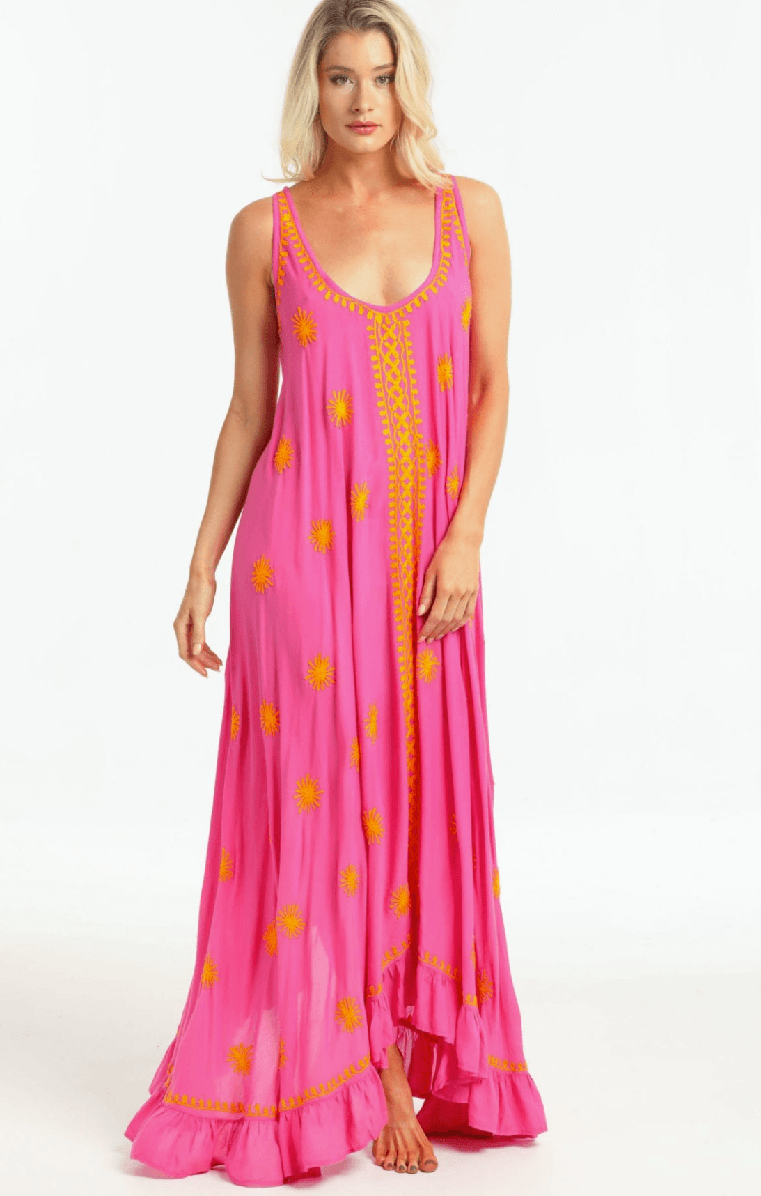 PRANELLA - Beatrice Maxi Dress in Raspberry - OutDazl