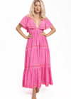 PRANELLA - Tilly Maxi Dress in Neon Pink - OutDazl