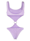 Reina Olga - Augusta Scrunch Swimsuit in Lilac - OutDazl