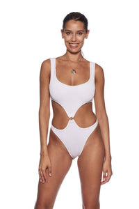 Reina Olga - Augusta Scrunch Swimsuit in White - OutDazl