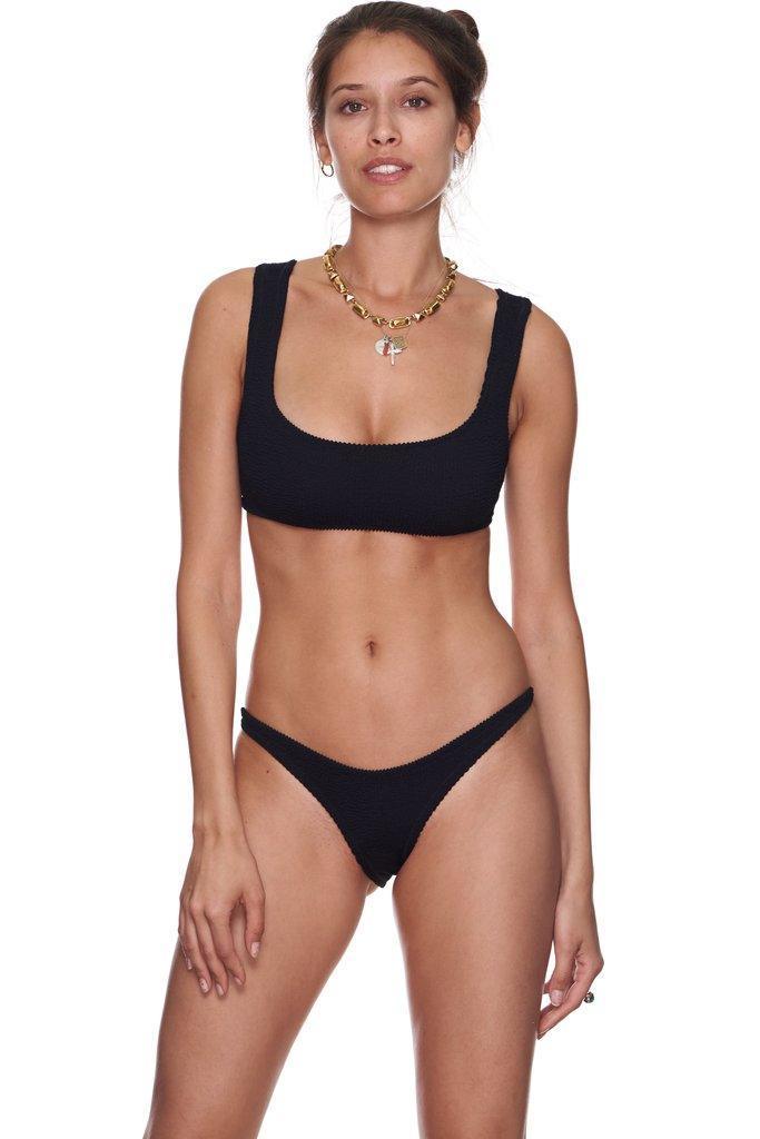 Reina Olga - Ginny Boobs Scrunch Bikini Set in Black - OutDazl