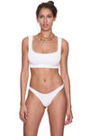 Reina Olga - Ginny Boobs Scrunch Bikini Set in White - OutDazl
