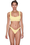 Reina Olga - Ginny Boobs Scrunch Bikini Set in Yellow - OutDazl
