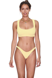 Reina Olga - Ginny Boobs Scrunch Bikini Set in Yellow - OutDazl