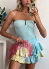 Reina Olga - La Sciura Crinkle Swimsuit in Baby Blue - OutDazl