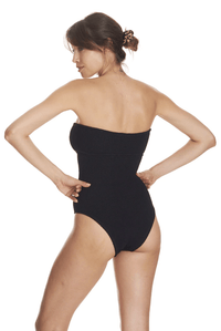 Reina Olga - La Sciura Crinkle Swimsuit in Black - OutDazl